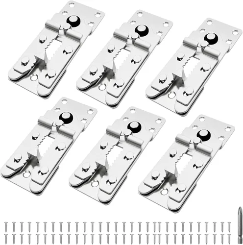 Miniatura 12 de Paquete de 2 tornillos conectores seccionales de sofá, conectores de sofá resistentes para seccionales, abrazaderas de sofá para hacer estancias