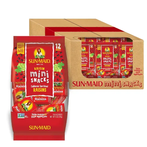 Miniatura 11 de Sun-Maid California Sun-Dried Raisins - Recipiente resellable de 13 onzas, frutas secas para aperitivos saludables, almuerzos escolares