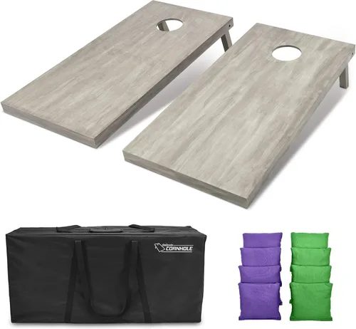 Miniatura 95 de GoSports Juego de tablas de cornhole de madera de tamaño reglamentario de 4 x 2 pies, incluye funda de transporte y bolsas de frijoles
