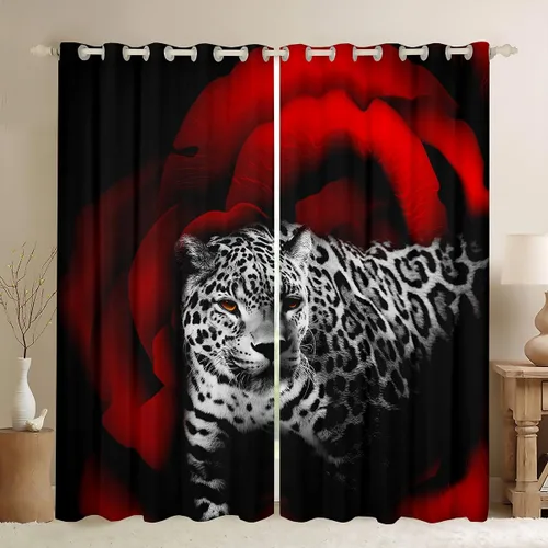 Miniatura 19 de Cortinas opacas de damasco negro para adultos, 30-50 % cortinas barrocas victorianas antiguas de 38 pulgadas de ancho x 54 pulgadas de largo, Multi