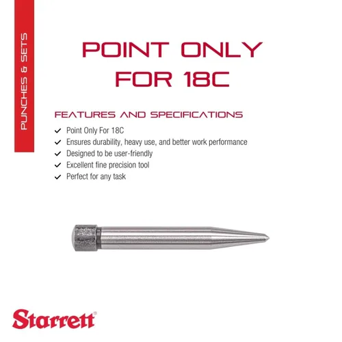 Miniatura 2 de Starrett Punta para punzón central automático - Ideal para profesionales y mejoras para el hogar de bricolaje - Heavy Duty - PT22256