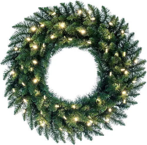 Miniatura 15 de Vickerman Guirnalda de Navidad artificial Bellevue Alpine con luces LED blancas cálidas, 36 pulgadas (A861037LED)