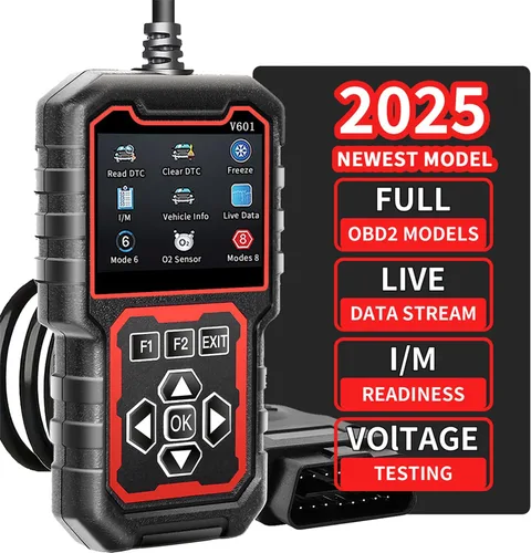 Miniatura 2 de V601 Escáner de Diagnóstico Profesional OBD2 - Lector Rápido de Códigos de Luz de Verificación del Motor, Probador de Voltaje, Preparación I/M
