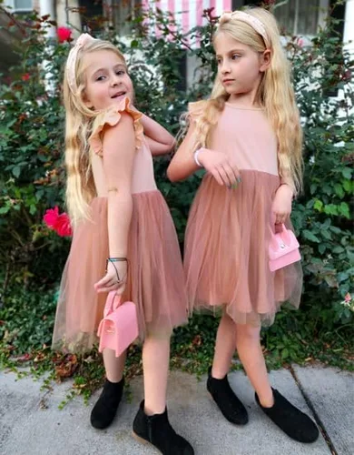 Miniatura 5 de Arshiner Vestido tutú para niñas pequeñas, vestidos de verano esponjosos, vestidos casuales de fiesta de tul para niños de 2 a 6 años