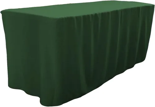 Miniatura 36 de LA Linen Mantel ajustable de popelina de poliéster, 96.2 in de largo x 30.0 in de ancho x 76.2