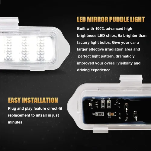 Miniatura 7 de D-Lumina Luces LED de espejo compatibles con Chevy Silverado GMC Sierra 1500 Tahoe Suburban Avalanche 1500 2500 Cadillac Escalade ESV EXT Yukon XL