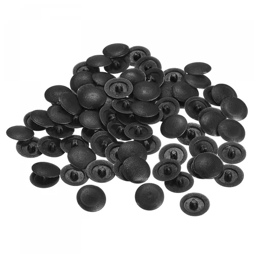 Miniatura 12 de uxcell Cubiertas de tapa de rosca, 80 piezas de 0.657 x 0.169 in de plástico para tornillos de rosca Phillips Cam Tornillo autorroscante, marrón café