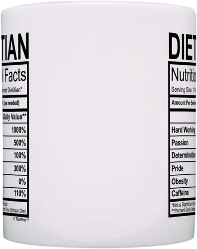 Miniatura 4 de ThisWear Regalos dietistas registrados para mujeres, hechos nutricionales dietistas, ideas de regalos para dietistas, taza de café de cerámica de 11
