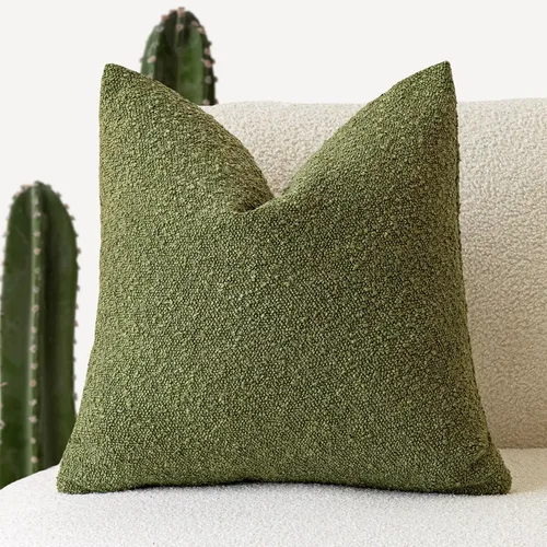 Miniatura 33 de Foindtower Fundas de almohada decorativas con textura de boucle, fundas de almohada sólidas, neutrales, suaves y acogedoras para silla, sofá