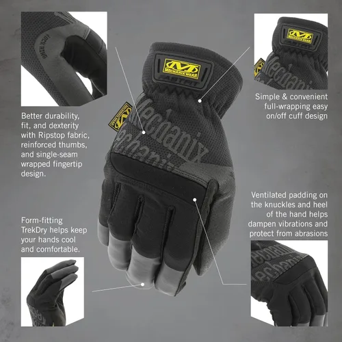 Miniatura 3 de Mechanix Wear: FastFit Work Glove with Elastic Cuff for Secure Fit, Performance Gloves for Multi-purpose Use