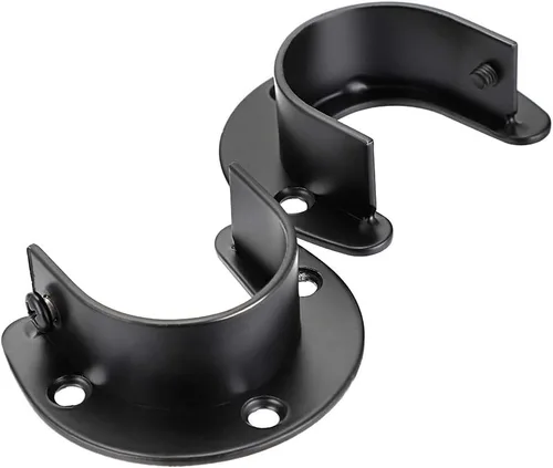 Miniatura 4 de OwnMy Paquete de 4 soportes para barra de armario de 1-1/2 pulgadas de diámetro, acero inoxidable en forma de U, soporte de barra de barra de brida