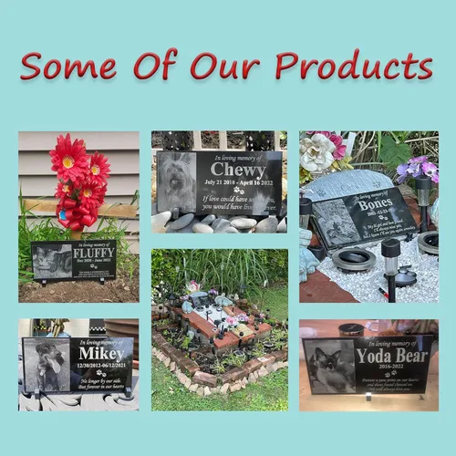 Miniatura 3 de Placa conmemorativa personalizada para mascotas, perros, gatos, lápida grabada personalizada, piedra conmemorativa para un ser querido perdido