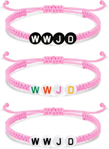 Miniatura 78 de Long tiantian WWJD - Pulsera con texto en inglés «What Would Jesus Do», pulseras WWJD para mujeres, pulseras W.W.J.D para hombres, joyería