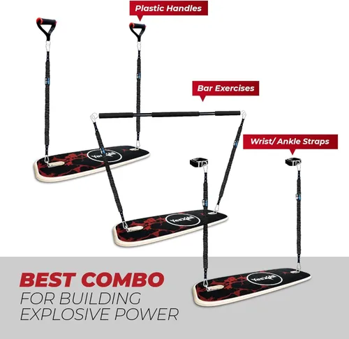 Miniatura 2 de Yes4All Tabla de Equilibrio Entrenador Deportivo, Tabla de Entrenador de Surf con Topes Ajustables, Mejora la Fuerza del Core y el Control del H.