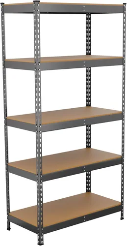 MonsterRax - Estantería modular de garaje, estantes de almacenamiento de 5 niveles, estantes altos de metal para almacenamiento, organizador de