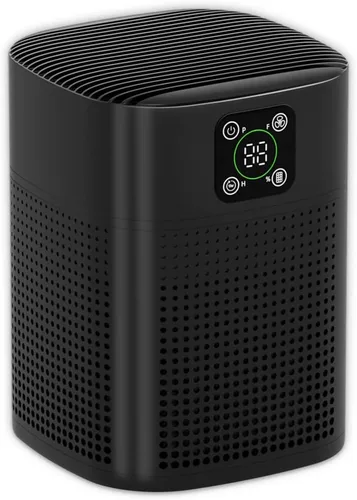 Miniatura 7 de Paquete de 2 purificadores de aire para el dormitorio del hogar, purificador de aire Honeyuan H13 HEPA con entrada de aire de 360°, cobertura