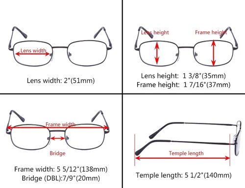 Miniatura 4 de Paquete de 4 lentes de lectura de gran tamaño para mujer, lentes de lectura de marco grande, para mujeres
