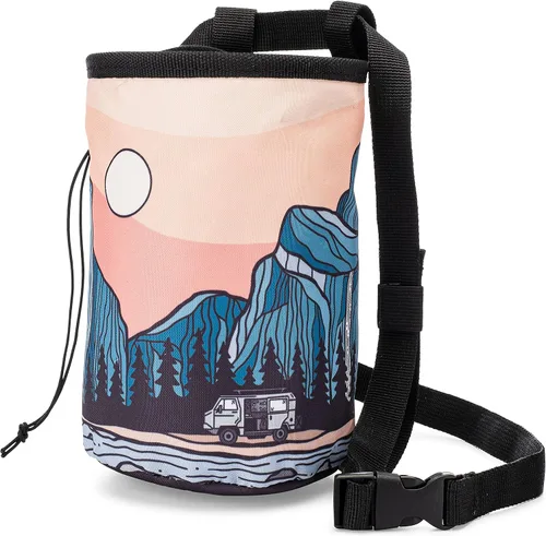 Miniatura 4 de Oso Supply Co - Bolsa de tiza de lona encerada para adultos y niños, cierre de cordón, cinturón ajustable, entrenamiento en interiores y exteriores