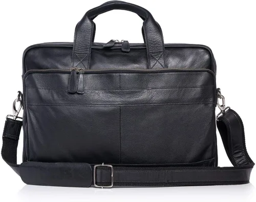 Miniatura 2 de KomalC Maletines de cuero de 16 pulgadas para computadora portátil, bolsas de mensajero para hombres y mujeres, mejor bolso de oficina