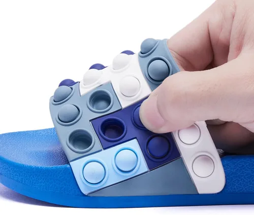 Miniatura 3 de Engtoy Sandalias para niños y niñas, unisex, ligeras, antideslizantes, puntera abierta, cómodas, para ducha, playa, divertidas sandalias