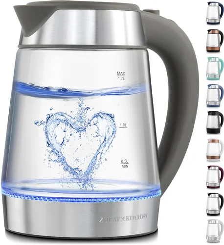 Miniatura 6 de Zulay Kitchen Hervidor eléctrico de ebullición rápida - Hervidor de agua caliente de 1.7 litros 1500 W con apagado automático - Caldera de agua