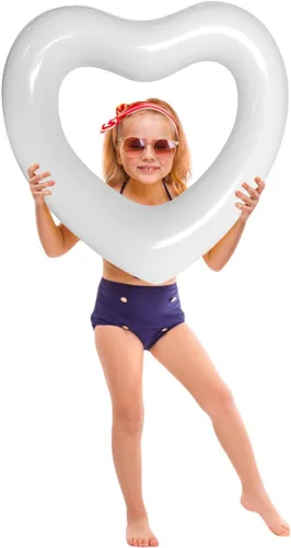 Miniatura 4 de ZHUYNXIR Tubo flotante de piscina con forma de corazón, diversión en el agua, juguetes de fiesta en la playa para niños, accesorios de diseño