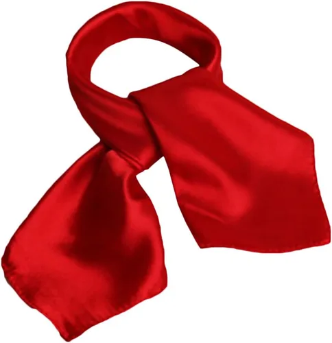 Miniatura 4 de X&F. Mascada cuadrada de charmeuse, para mujer de 23 x 23 pulgadas, teñido sólido.