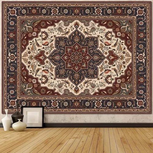 Miniatura 18 de Fowocu Boho Floral Tapestry Wall Hanging Hippie Indian Bohemian Mandala Tapestry Aesthetic Vintage Flower Medallion Beige Yellow Small Tapestries