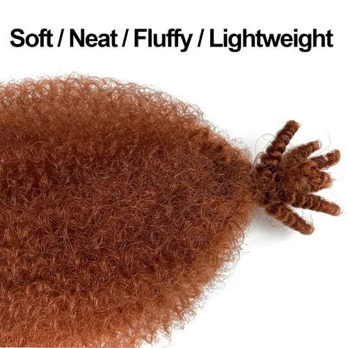 Miniatura 3 de 350 Marley Twist - Cabello trenzado de 16 pulgadas, cabello rizado de jengibre trenzado, cabello afro twist elástico, cabello crespo rojo cobre