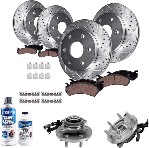 Miniatura 46 de Detroit Axle - 4 rotores de freno para Chevrolet Cruze 2014 2015 [modelos de motores de gas] Rotores de freno de disco perforados y ranurados