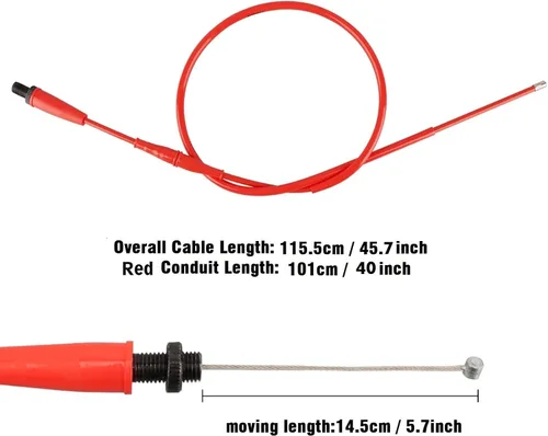 Miniatura 6 de nibbi Cable de acelerador de 46" Go Kart universal para bicicleta de suciedad, mini bicicleta y motocross Cable de acelerador para motocicleta 125