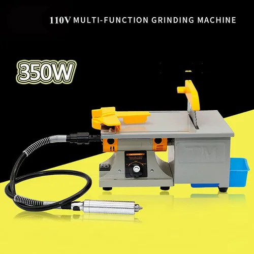 Miniatura 7 de Máquina pulidora de gemas, kit de herramientas de sierra de molienda de joyas, juego de herramientas de 110 V, velocidad ajustable, torno de banca