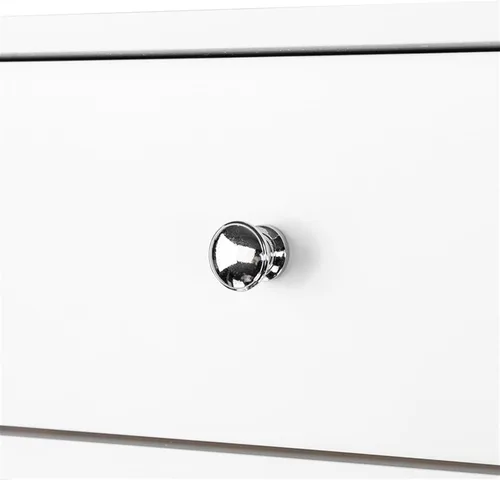Miniatura 6 de Mesita de noche blanca con cajón, mesa auxiliar, mesa auxiliar, mesita de noche simple con almacenamiento de estantes, estantería pequeña, estante