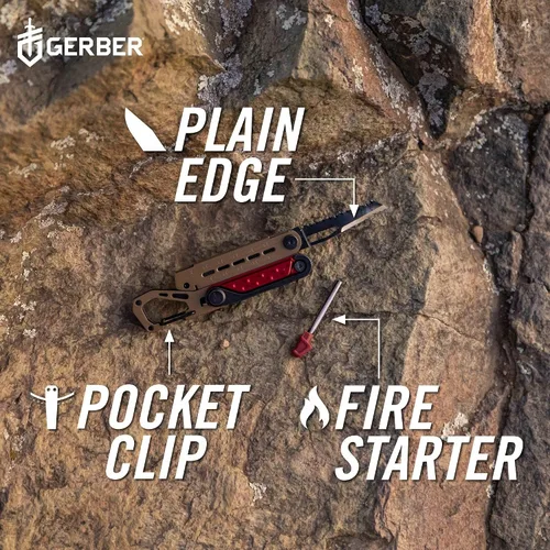 Miniatura 6 de Gerber Gear Stakeout Spark - Cuchillo plegable multiherramienta para mochileros, supervivencia, campamento, al aire libre, herramienta de bolsillo
