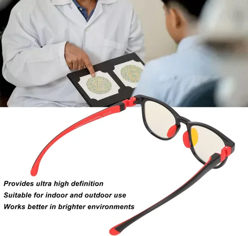 Miniatura 4 de Yinhing Lentes daltónicos para niños, portátiles para corrección de daltónicos, con estuche para interiores y exteriores