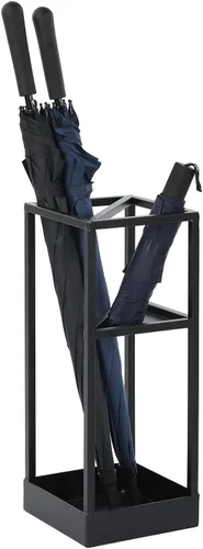 MyGift Soporte para paraguas para entrada, 20 pulgadas de alto, moderno, geométrico, independiente, soporte para paraguas o bastón con estante para