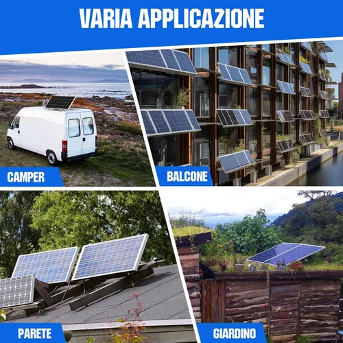 Miniatura 8 de ECO-WORTHY Soportes de montaje para paneles solares mejorados de 45 pulgadas, con patas de inclinación plegables, adecuados para 2 piezas de paneles