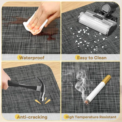 Miniatura 8 de BesWin Tapete para silla de oficina para suelos duros, 36 x 48 pulgadas, tapete de escritorio resistente para suelos de madera y azulejos, tapete