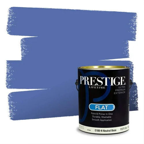Miniatura 348 de Pintura Exterior + imprimación PRESTIGE, todo-en-uno, 1 galón, acabado mate, color comparable al Valspar* Royal Gray* VS151-Gris real