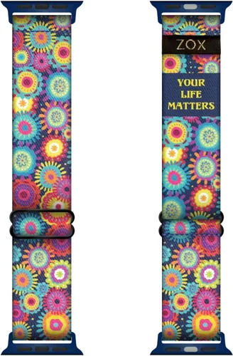 Miniatura 27 de ZOX Correa para Apple Watch, banda elástica con afirmaciones motivacionales y hermosas obras de arte, regalos para hombres, mujeres y niños