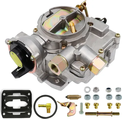 Miniatura 9 de Carburador marino para Mercruiser 3.0L 2.5L 2 barriles Carburador 4 CYL Mercarb Carb con chorros de enlace largo y juntas estrangulador eléctrico