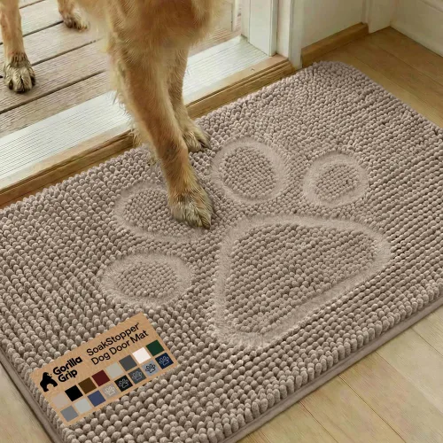 Miniatura 29 de GORILLA GRIP Soakstopper - Tapete ultra absorbente y antideslizante para las patas sucias de los perros, lavable a máquina, para cama y puerta
