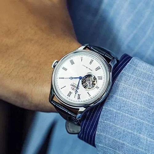 Miniatura 3 de Orient abierto corazón automático esfera blanca reloj de los hombres FAG00003W0