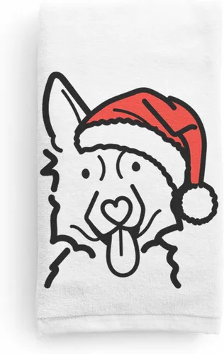 Miniatura 17 de Inkopious Santa Hat Airedale Terrier - Toalla de mano decorativa - Decoración navideña para el hogar