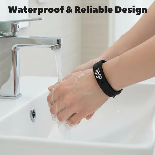 Miniatura 6 de Pulsera de alarma vibratoria con seguimiento de fitness, alarma de vibración silenciosa y diseño impermeable para durmientes pesados, estudiantes