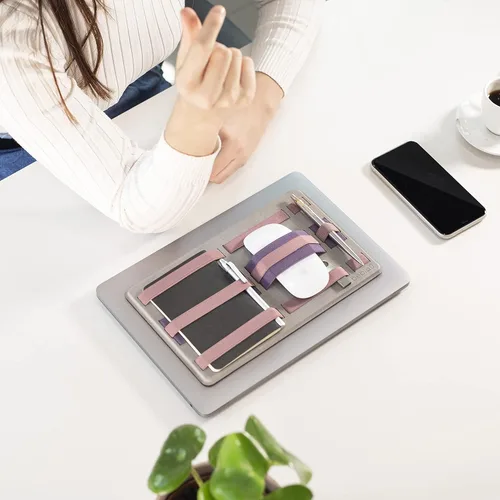 Miniatura 5 de Beblau Shift PRO - Organizador de tecnología portátil adhesivo para portátiles, portátiles.. Inserto de mochila Accesorios de computadora, Rosa