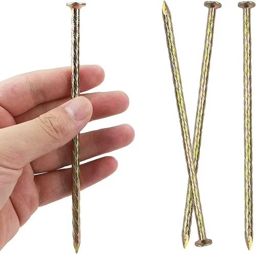 Miniatura 4 de 40 estacas de tierra, de metal en espiral de 6 pulgadas, no se oxida, estacas de césped artificial para jardines, estacas de madera de anclaje