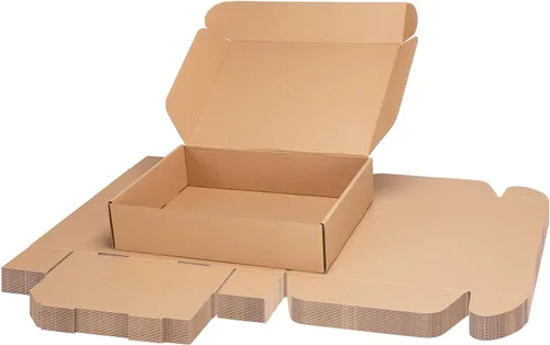 Miniatura 32 de PHAREGE - Paquete de 25 cajas de envío de 6 x 6 x 2 pulgadas, cajas de cartón corrugado marrón, cajas de correo pequeñas para embalaje de pequeñas