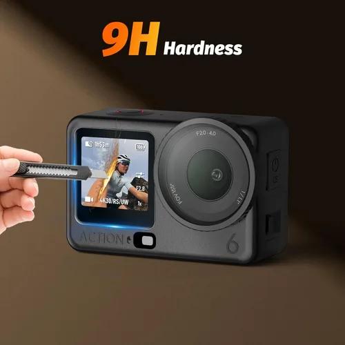 Miniatura 6 de AMAZEAR Protector de pantalla de lente para accesorios DJI Osmo Action 6 (paquete de 6), protector de pantalla de vidrio templado Action6 Pro