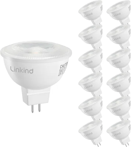 Miniatura 12 de Linkind Bombilla LED MR16 regulable, GU5.3 con base de dos pines GU5.3, 6.5 W (equivalente a 70 W) 3000 K blanco cálido 640 lm MR16, luces